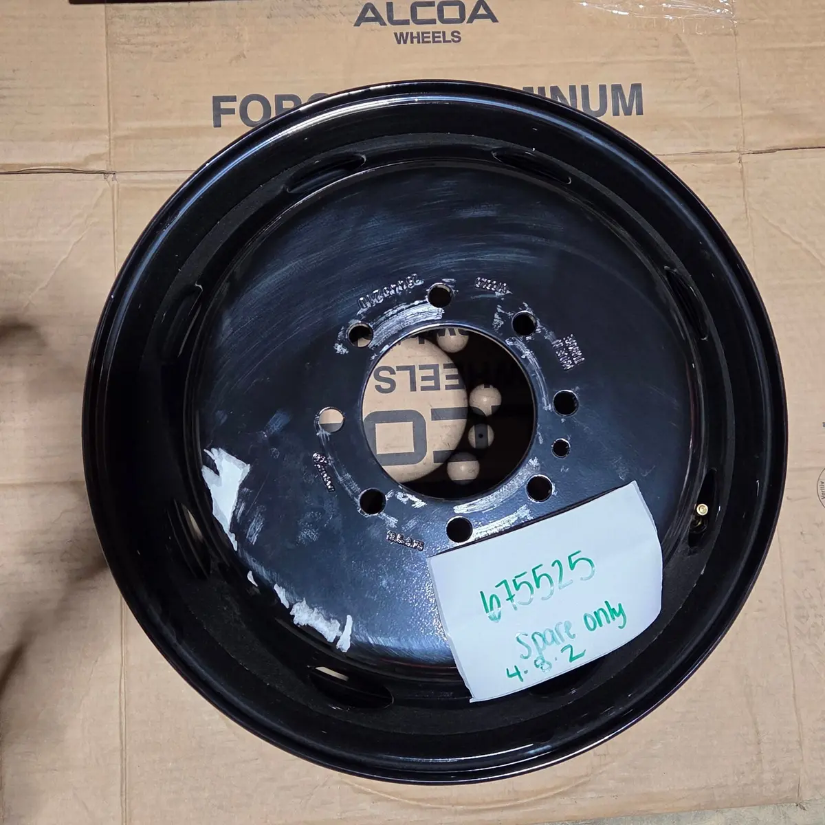 19.5X6.75 8X6.5" Black Steel (Dodge Ram 3500 1994-2018) (Spare Only) 1