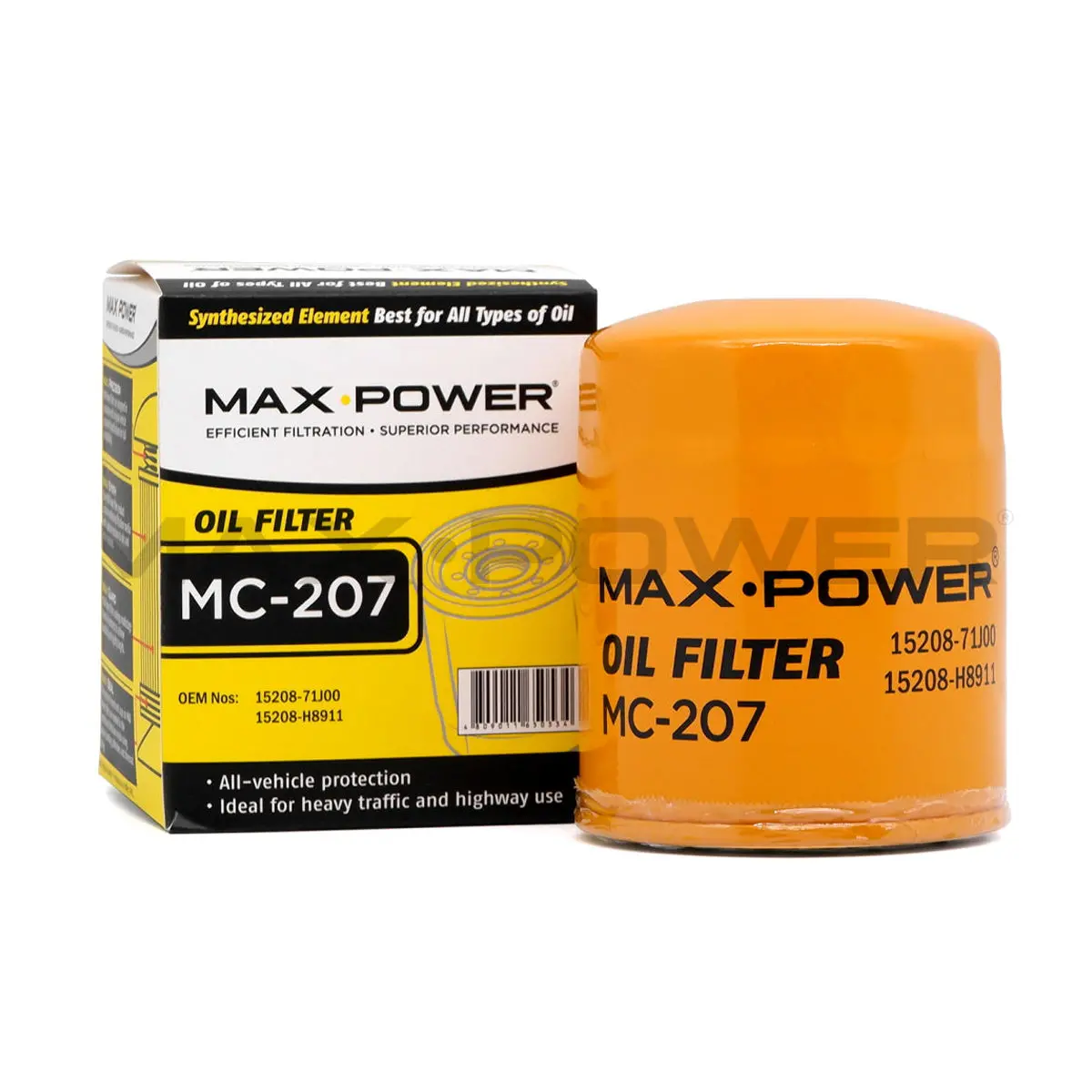 Max Power Oil Filter Mc-207 For Nissan Sentra B12, B13, B14, Vanette 1