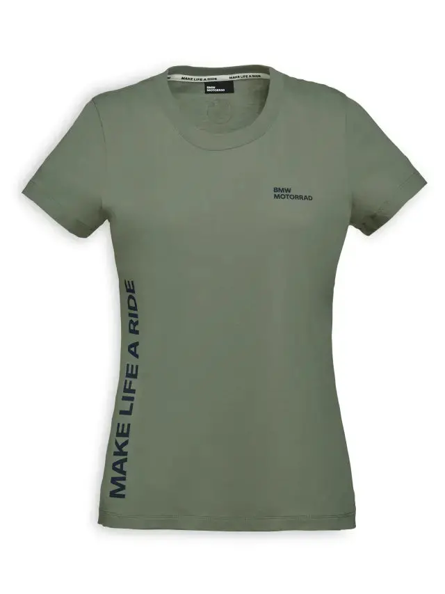 Bmw Motorrad Women's Make Life A Ride T-Shirt, Green 1