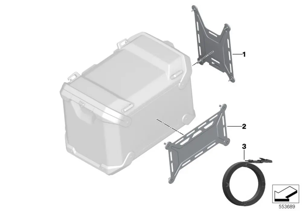 Bmw R1300gs/Gsa Universal Holder For Cases Side 1