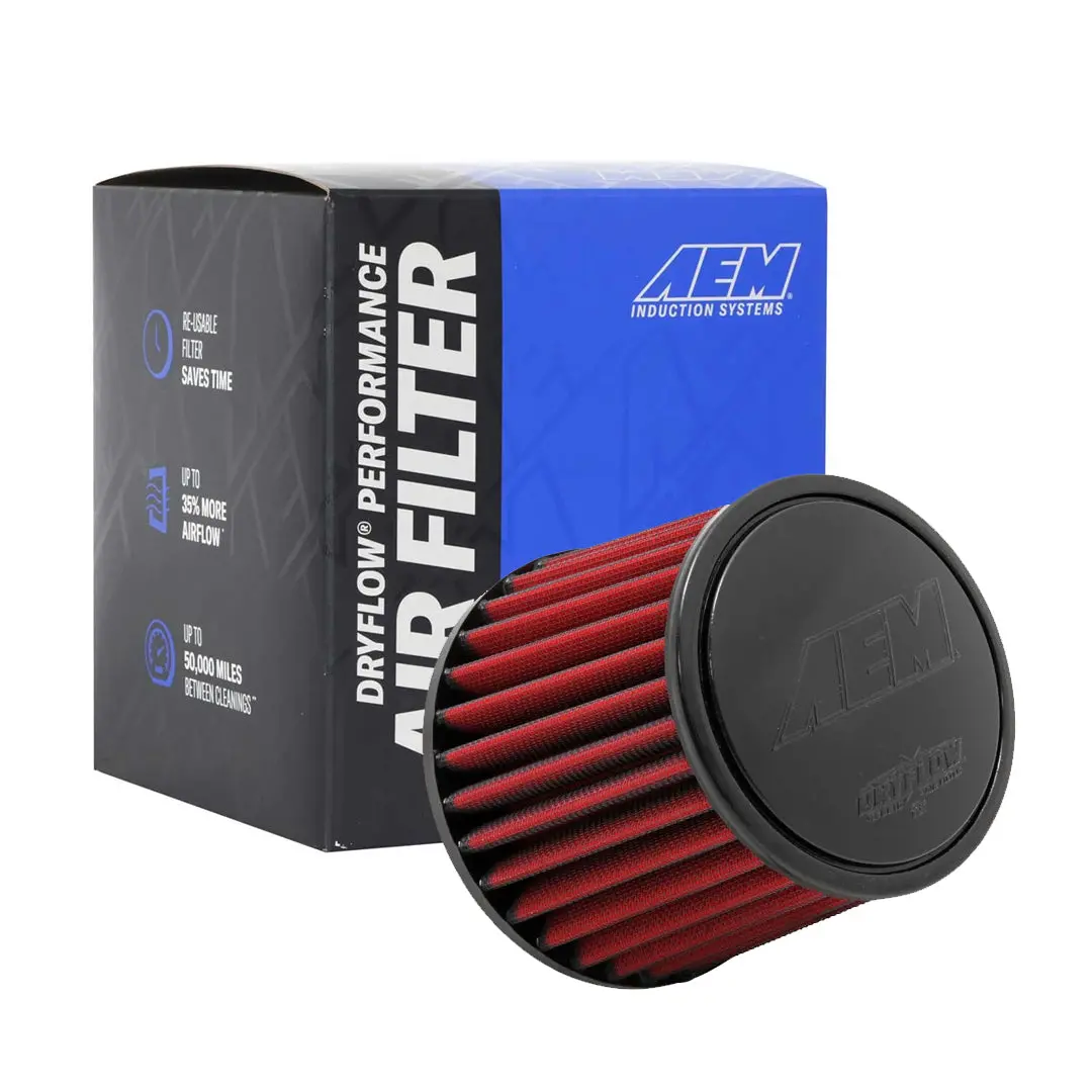 Aem Universal Air Filter Cone Type Washable 21-205Dk 4" Inlet, 5.25" Height 1