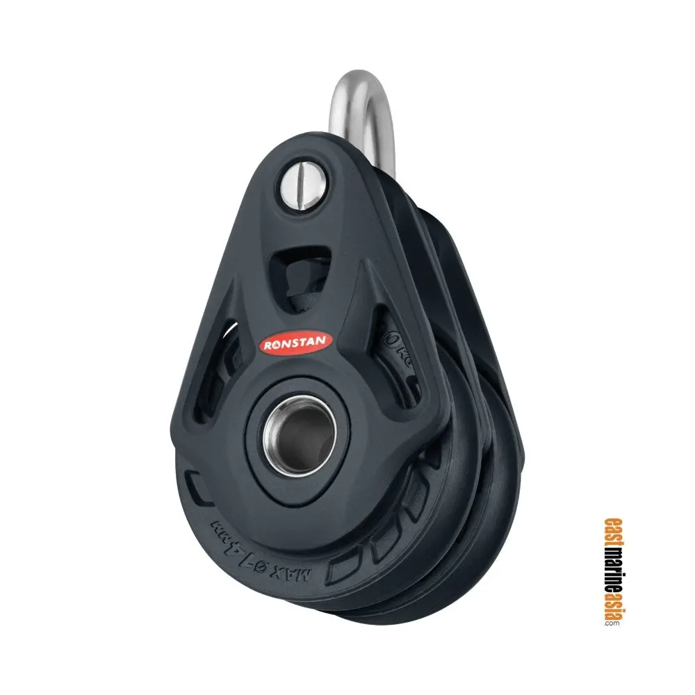 Ronstan Series 75 Bb Double Core Block - Non-Swivel Shackle Head 1