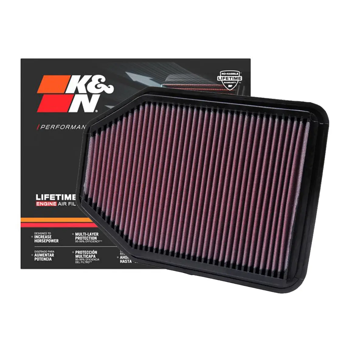 K&N Engine Air Filter Washable 33-2364 For Jeep Wrangler 2003-2018 1