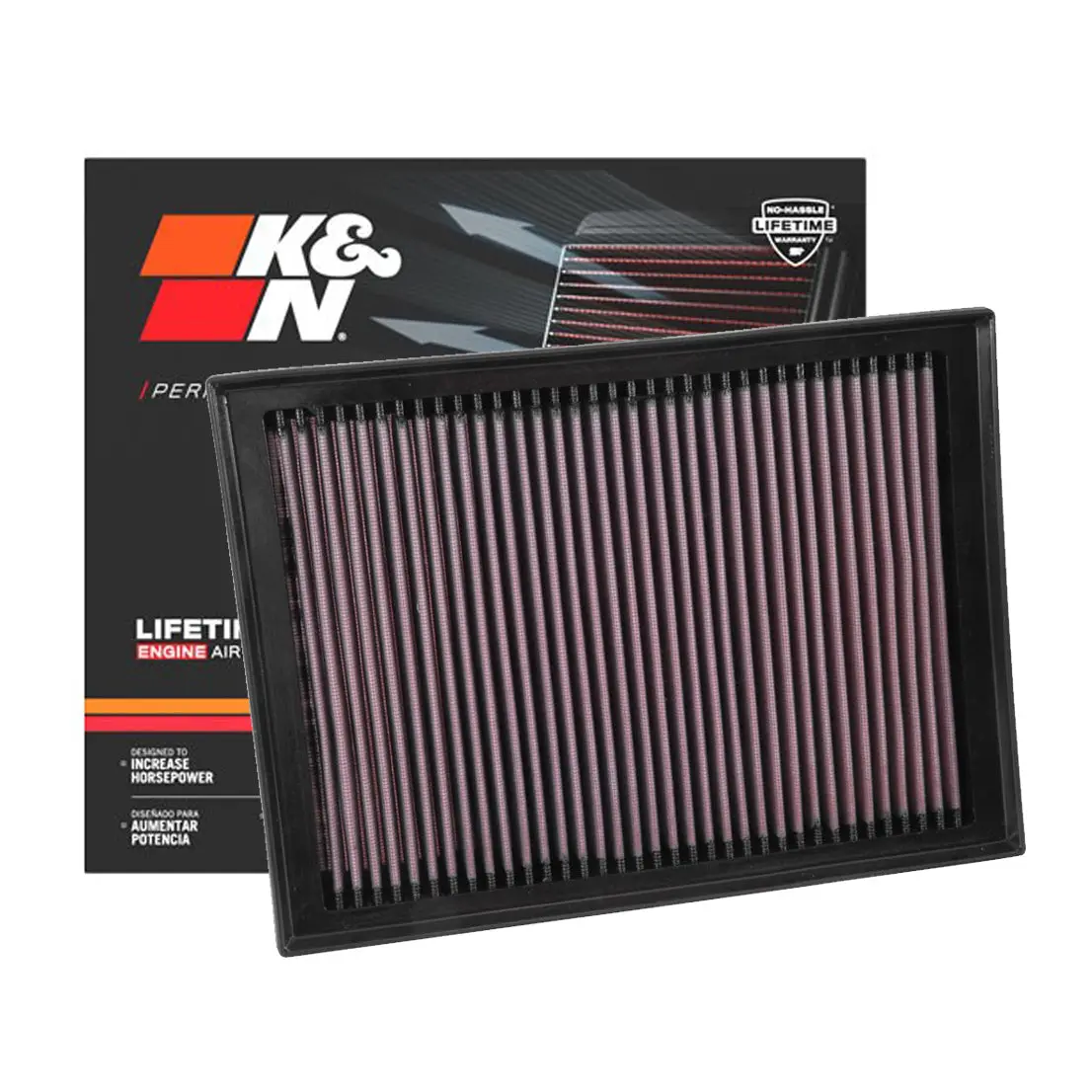 K&N Engine Air Filter Washable 33-2438 For Toyota Fj Cruiser 2010-2014, 4Runner 2010-Up, Land Cruiser Prado 2013-2020, Lexus Gx460 2010-Up 1