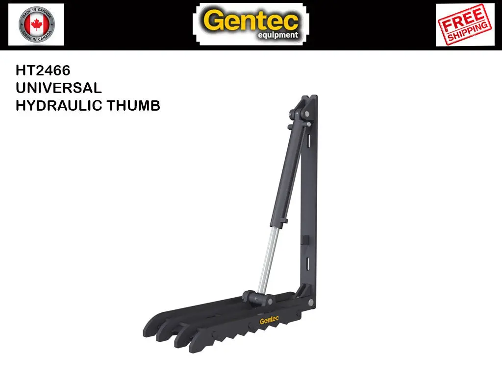 Ht2466 Gentec Universal Mechanical Excavator Thumbs, 40000-54000 Lbs Excavators 1