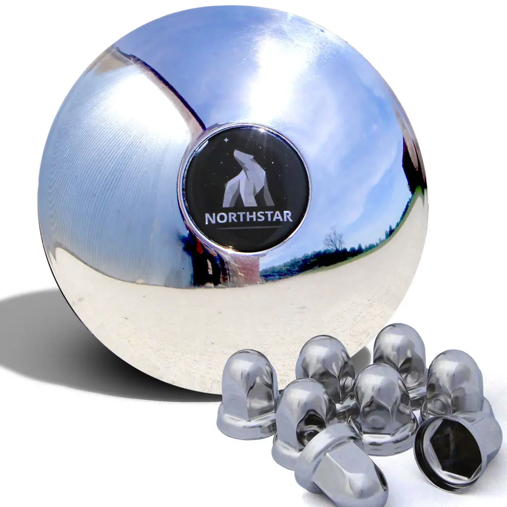 Stainless Steel Front 5 Spline Northstar Hub Cover Kit For 33Mm Nuts 1
