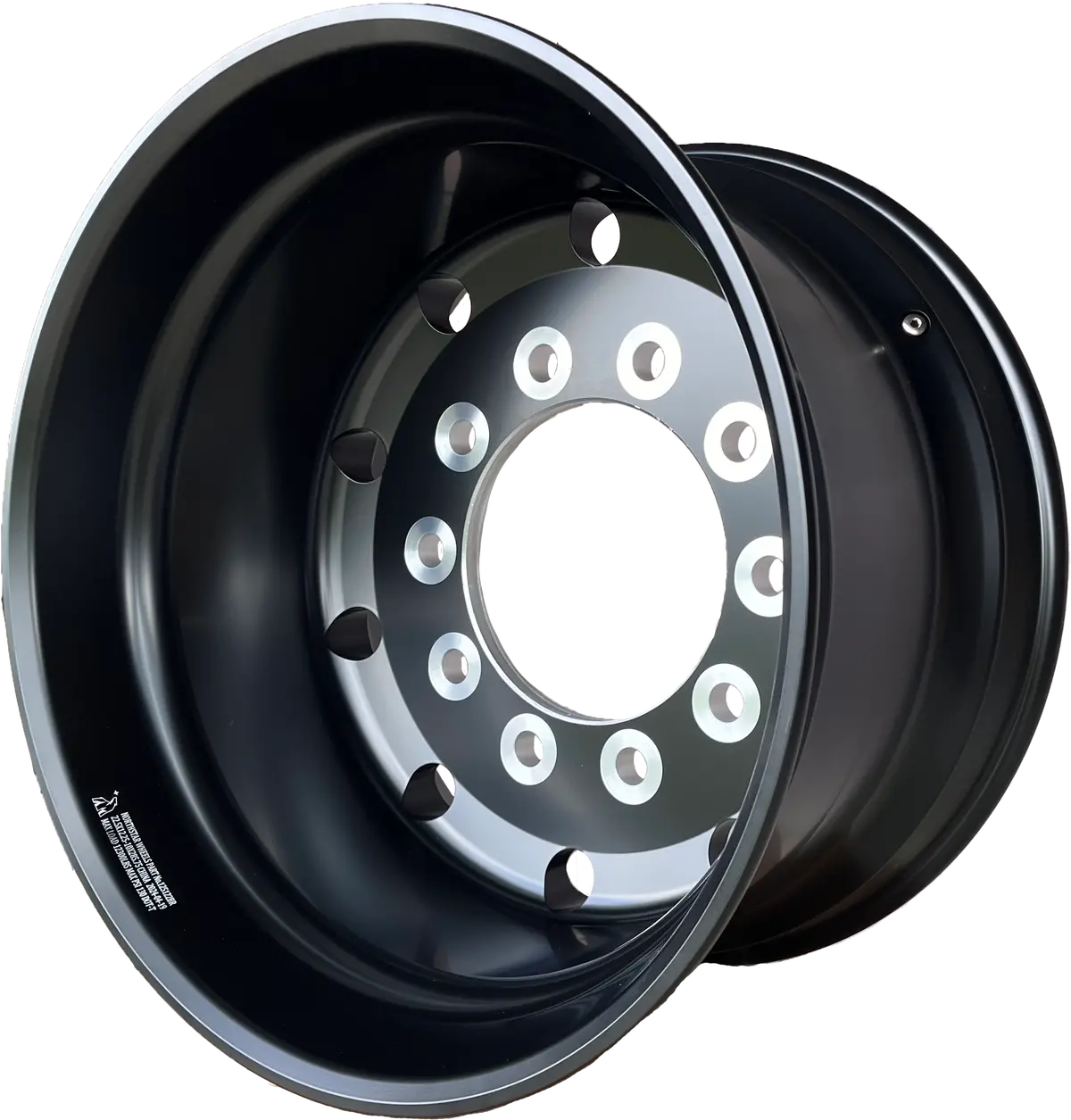 22.5X12.25 Northstar 10X285mm Hub Pilot Black Rear 2.75" Offset 1