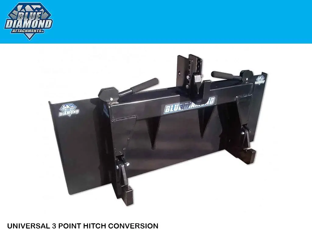 Blue Diamond Universal Skid Steer To 3 Point Tractor Hitch Adaptor 1