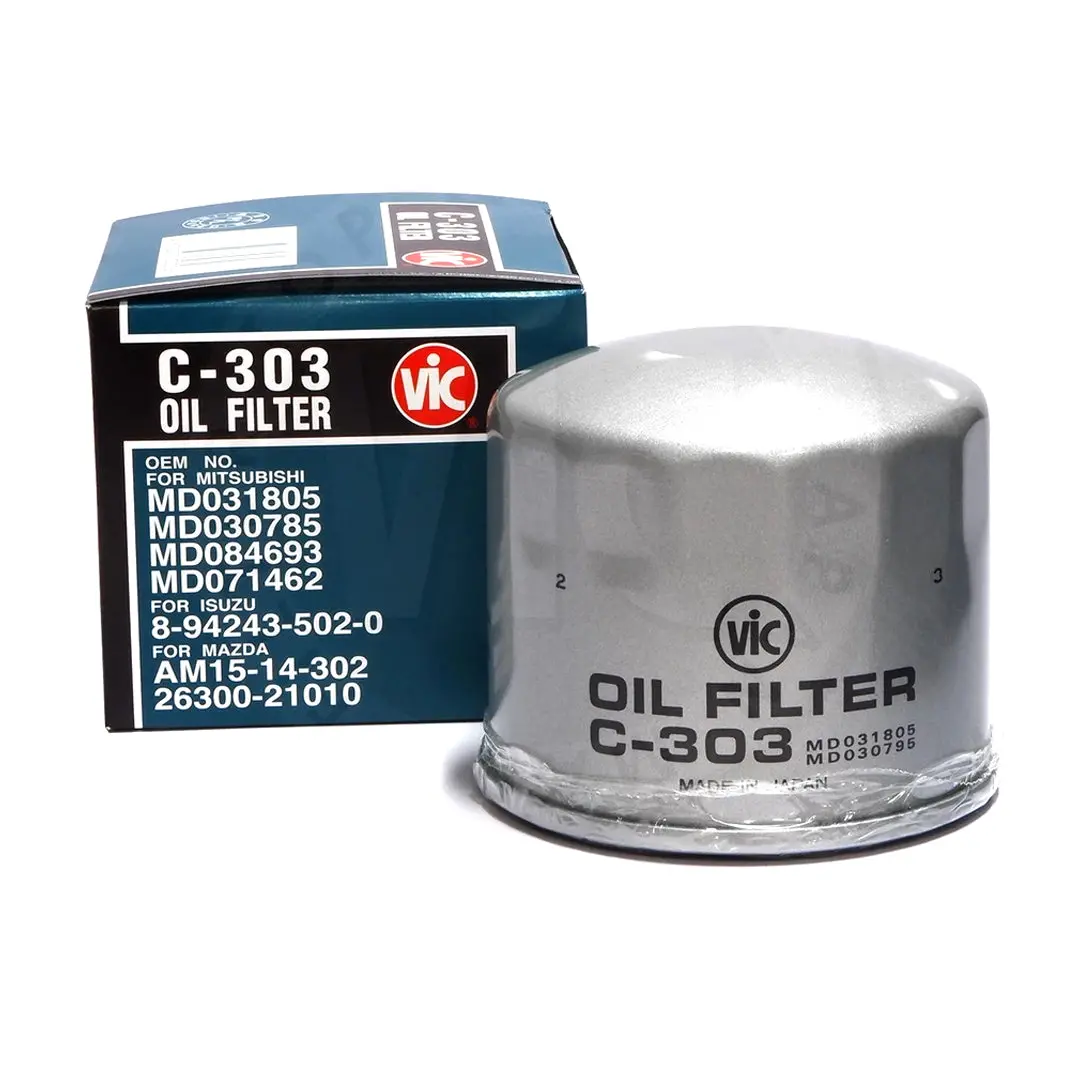Vic Oil Filter C-303 For Mitsubishi Mirage, L-300 Gas, Montero/Pajero Gas, Hyundai Excel 1