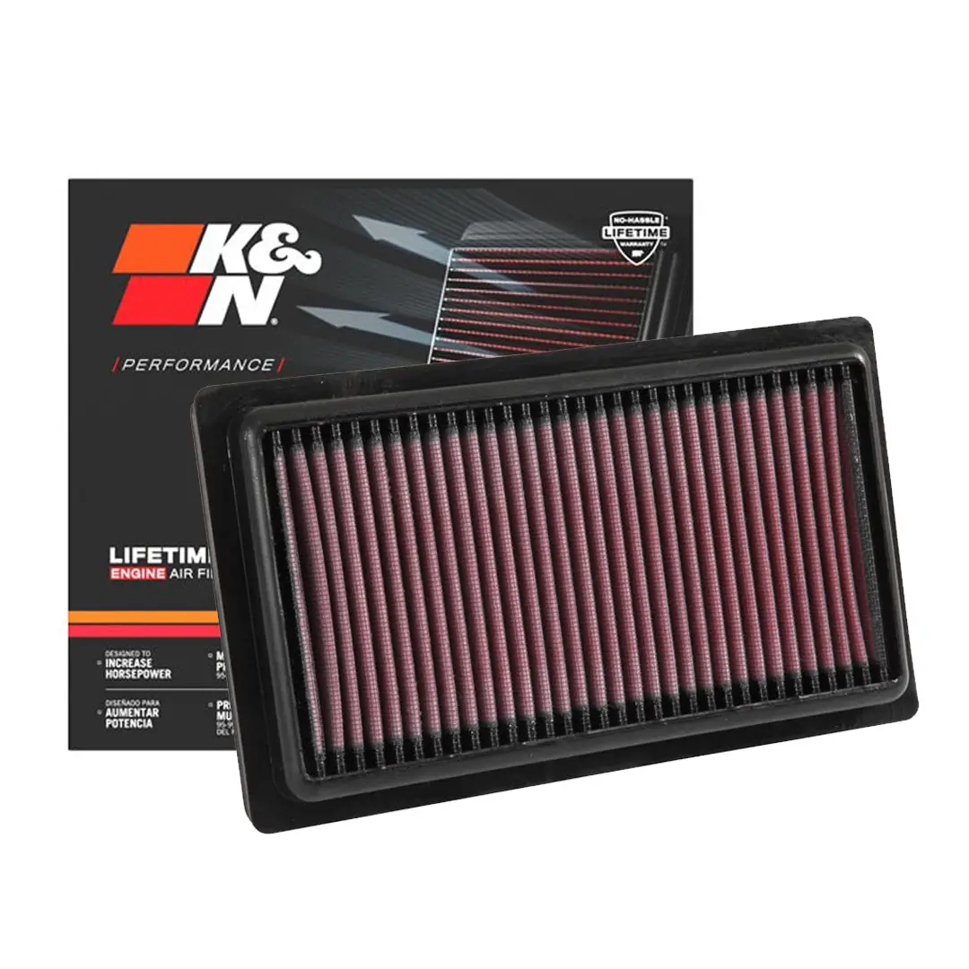 K&N Engine Air Filter Washable 33-3052 For Hyundai Accent Diesel 2018-Up, I20 2014-2022, Elite 2014-2019, Kia Sonet 1