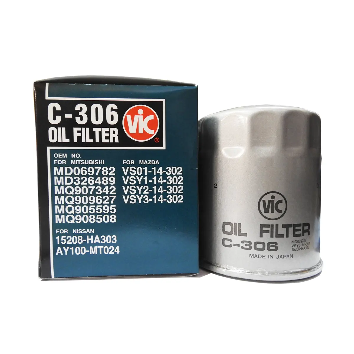 Vic Oil Filter C-306 For Mitsubishi, L200/300, Adventure, Strada, Hyundai Starex, Kia Besta 1