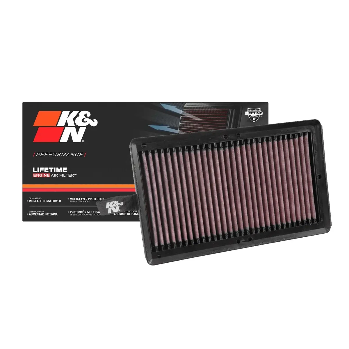 K&N Engine Air Filter Washable 33-3064 For Hyundai Santa Fe 2018-Up, Kia Sorento 2016-Up, Carnival 2020 1