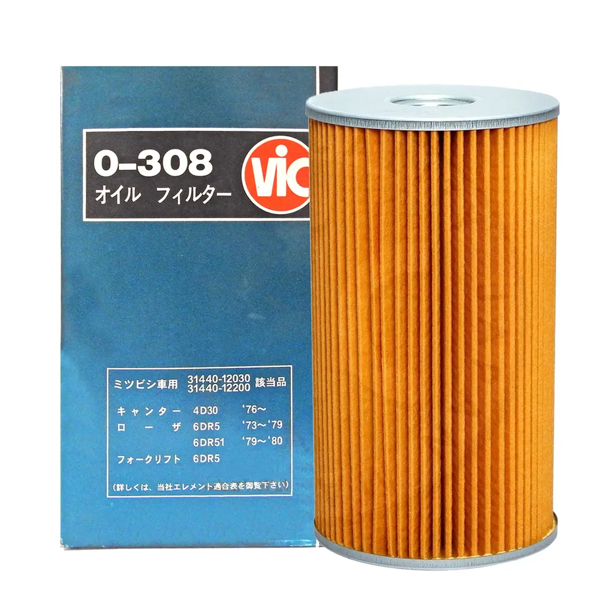 Vic Oil Filter Element Type O-308 Fuso, Mitsubishi Canter 4D30, 4D32, 6D95 1