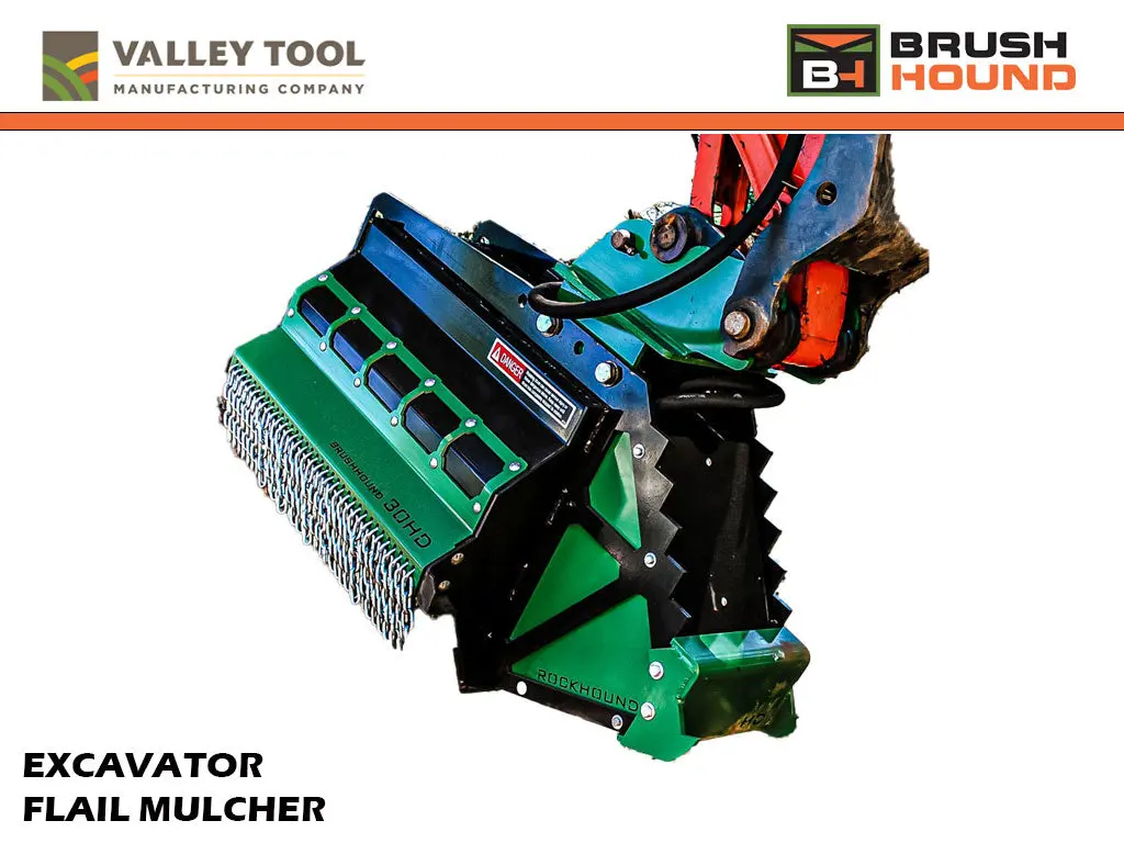Valley Tool Mfg Brush Hound 30Ex-Hd Heavy Duty Flail Mulcher 10000 - 16000 Lbs. Excavators 1