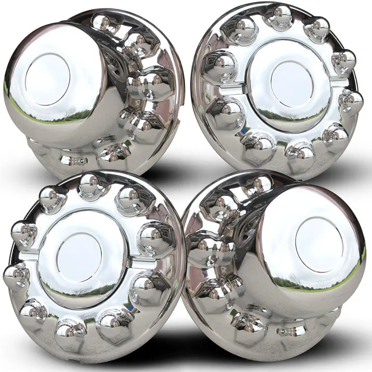 Abs Chrome Hub Cover Set For 10 On 225Mm Ford/Ram 1