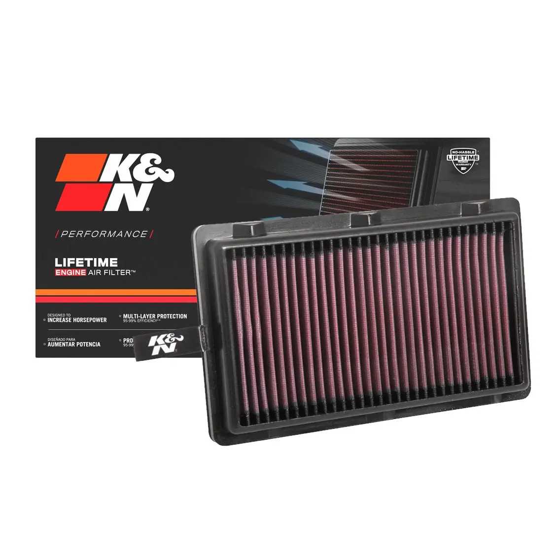 K&N Engine Air Filter Washable 33-3125 For Hyundai Tucson Diesel 2016-Up, Kia Sportage 2015-2019 1