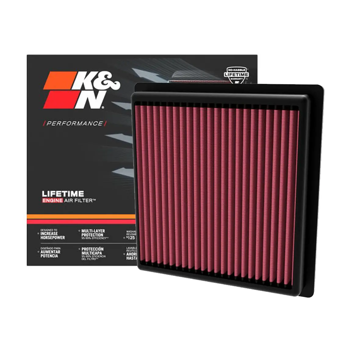 K&N Engine Air Filter Washable 33-3178 For Toyota Land Cruiser 300 Gas 2022-Up Land Cruiser 76, Lc78, Lc79 1