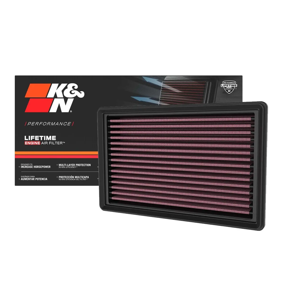 K&N Engine Air Filter Washable 33-3179 For Toyota Yaris Cross 1.0, 1.5 2021-Up 1