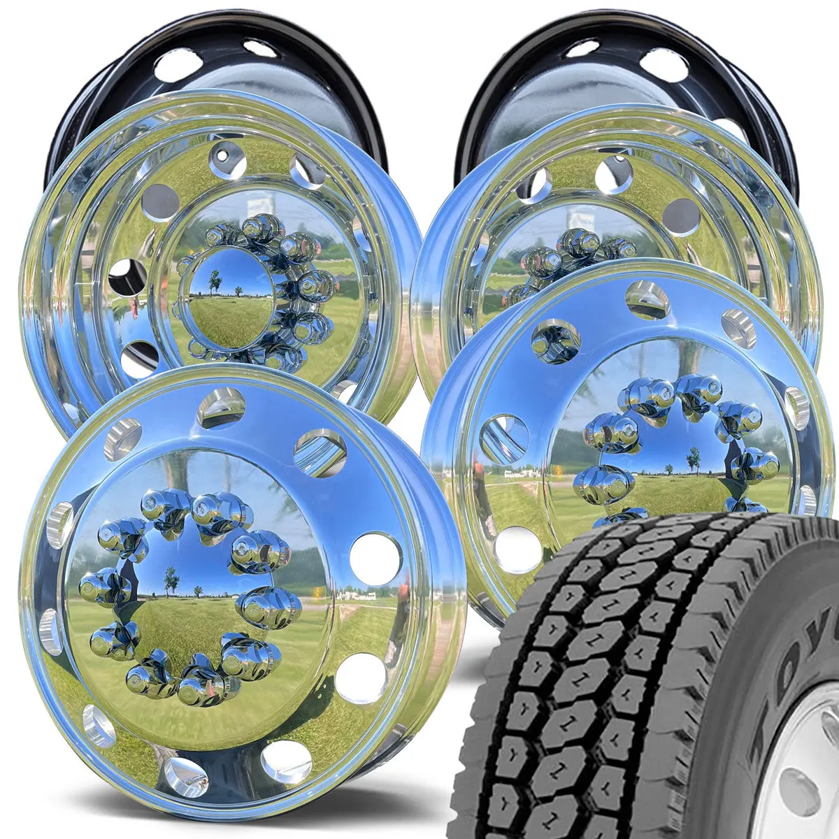 Toyo M647 Mixed Use Tread Mounted On 22.5 Northstar Wheels Ram 4500/5500 (2012-Present) 1