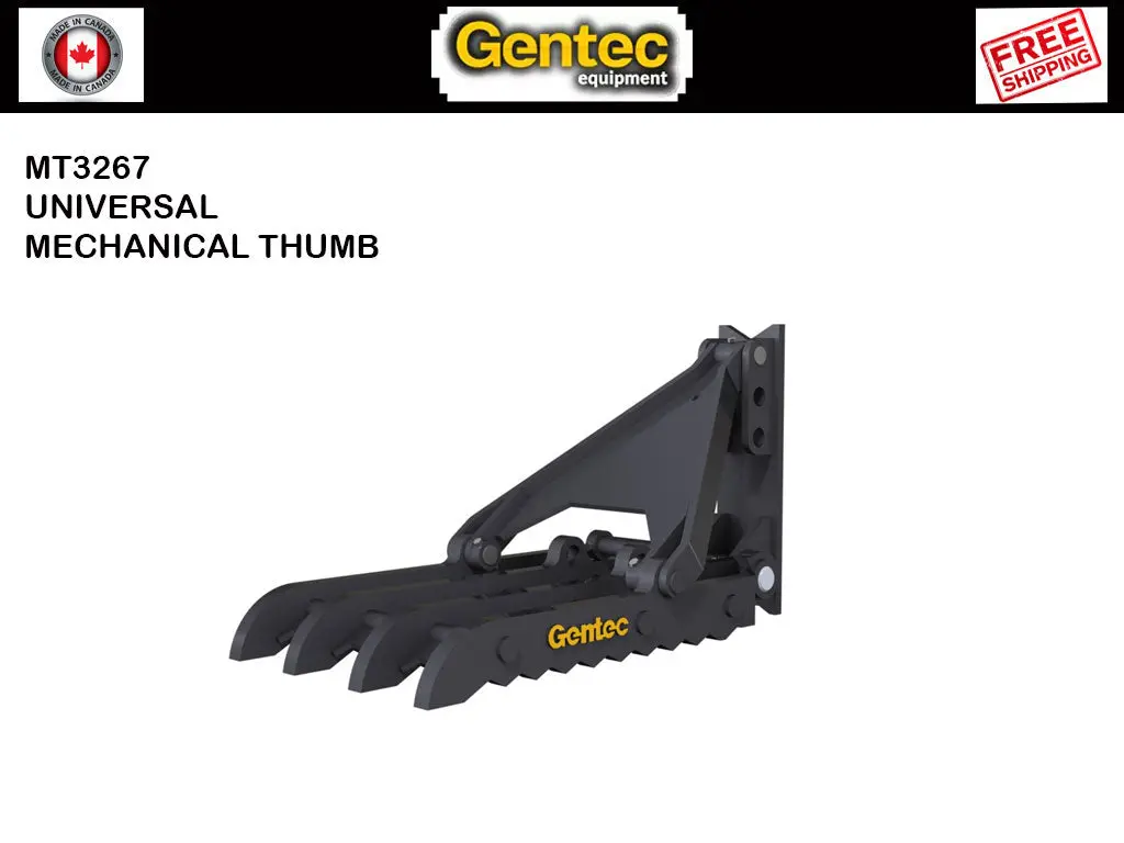 Mt3267 Gentec Universal Mechanical Excavator Thumbs, 55000-100000 Lbs. Excavators 1