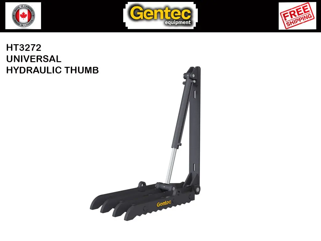 Ht3272 Gentec Universal Mechanical Excavator Thumbs, 55000-100000 Lbs. Excavators 1