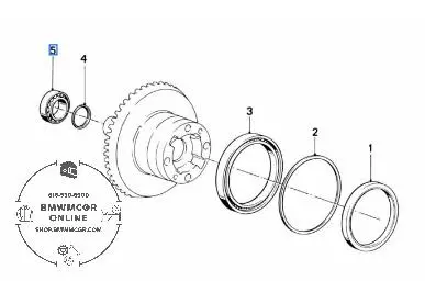 Bmw Final Drive Crown Bearing Small 33121450481 K Brick 1983-2009 R1100/1150 1994-2005 1