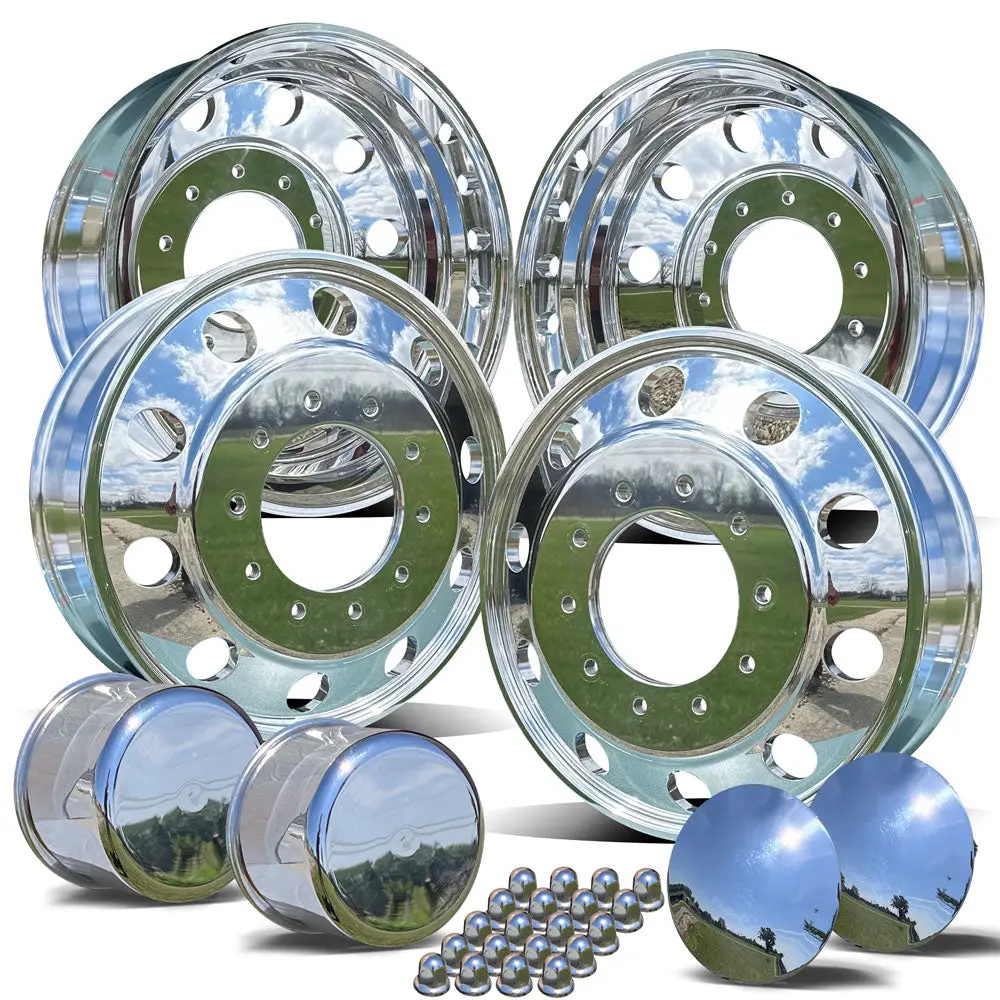 19.5X6.00 Northstar Mirror Polished Both Sides 10 Vent Hole Ram 4500/5500 (2012-Present) 4 Wheel Kit 1