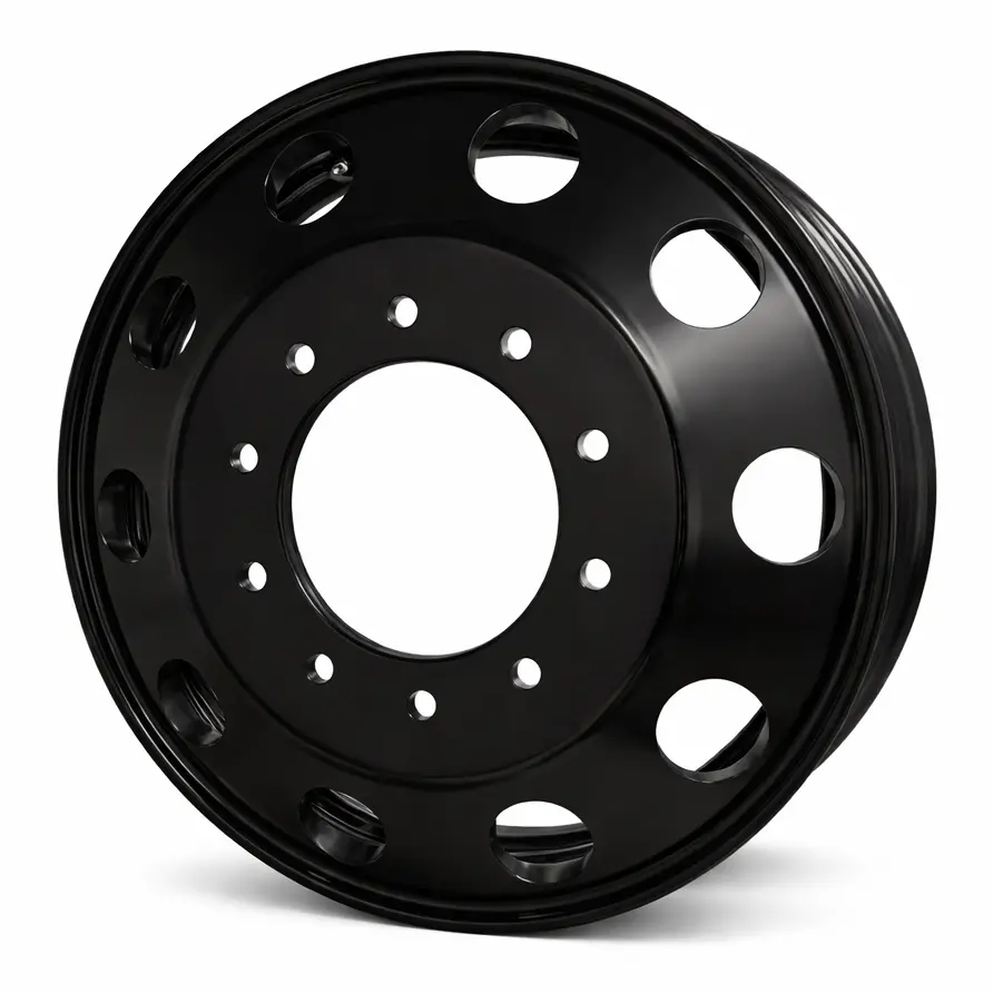 Northstar 19.5X6.75 Satin Black Wheel – 10X225mm For Ram 4500/5500, Ford F450/F550 & F53/F600 (Drw) 1