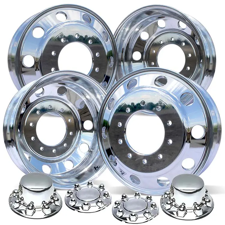 19.5 Accuride High Polished Both Sides 2012-Present Dodge Ram 4500/5500 Drw 10X225mm 4 Wheel Kit 1