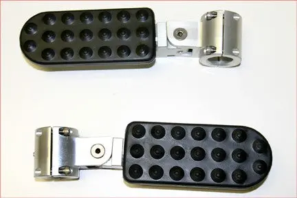 Horizontal Style Mount Highway Pegs Silver 25Mm Or 1" Bars 19-200 1