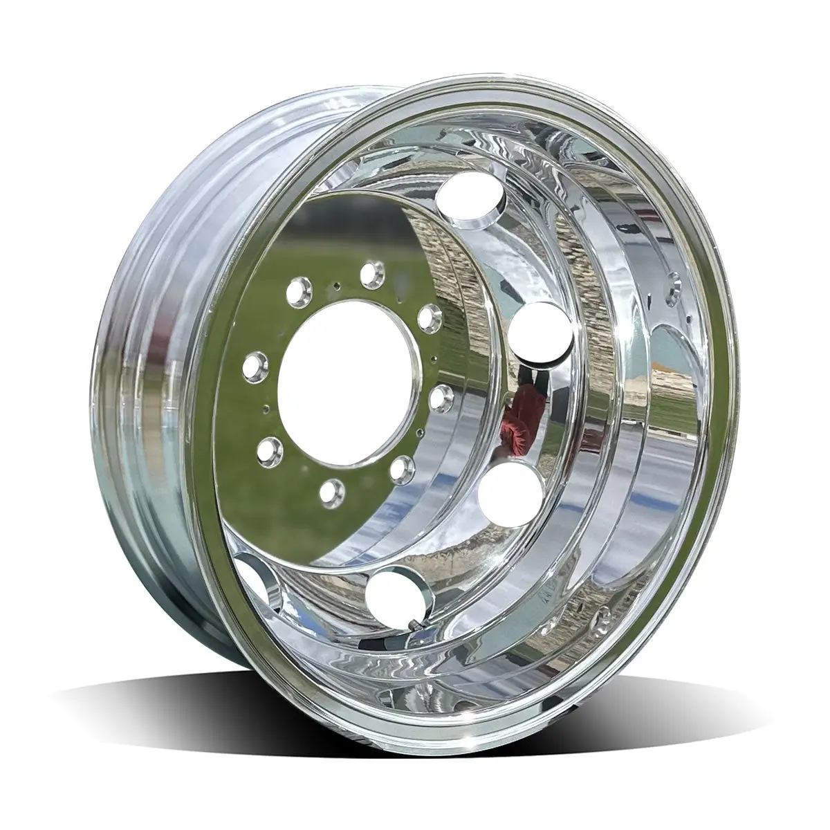 17.5X6.75 Northstar 8X6.5" Hub Pilot Mirror Polished Trailer Wheel 1