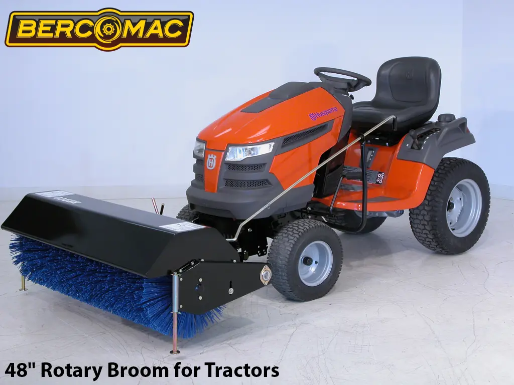 Bercomac 48" Rotary Broom For Lawn And Garden Tractors 1