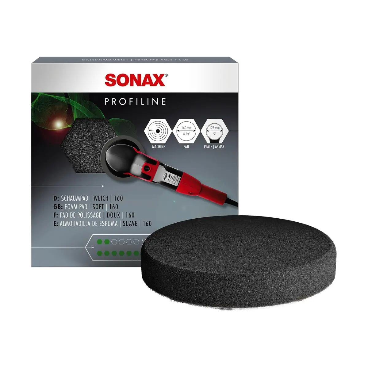 Sonax Polishing Foam Pad Soft 160 Gray 1Pc. 1
