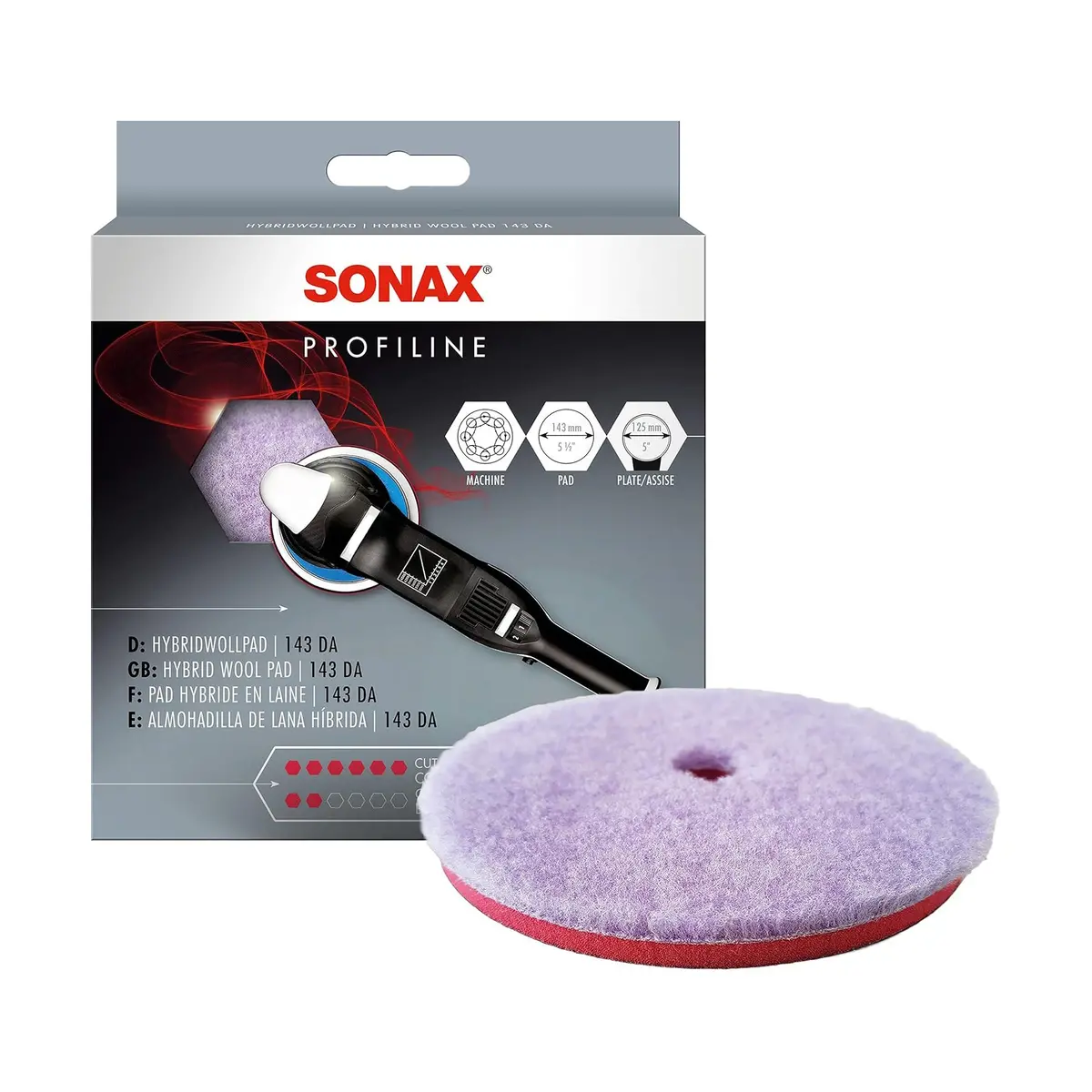 Sonax Profiline Hybrid Wool Pad 125 1Pc. 1
