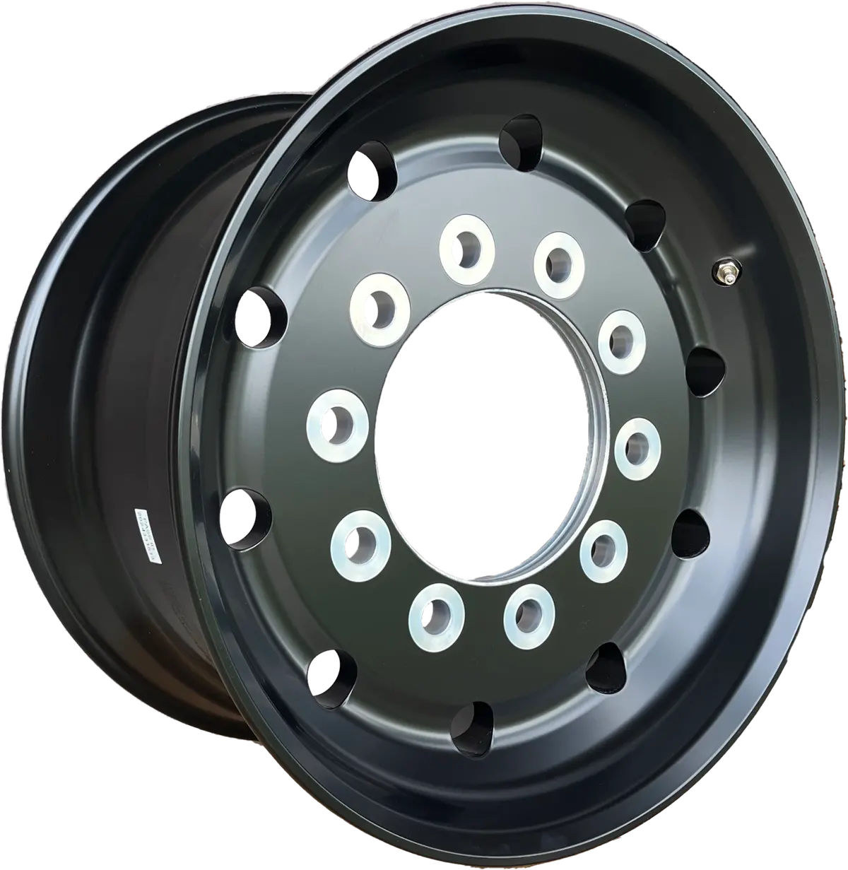 22.5X12.25 Northstar 10X285mm Hub Pilot Black "Lunar" Front 2.75" Offset 1