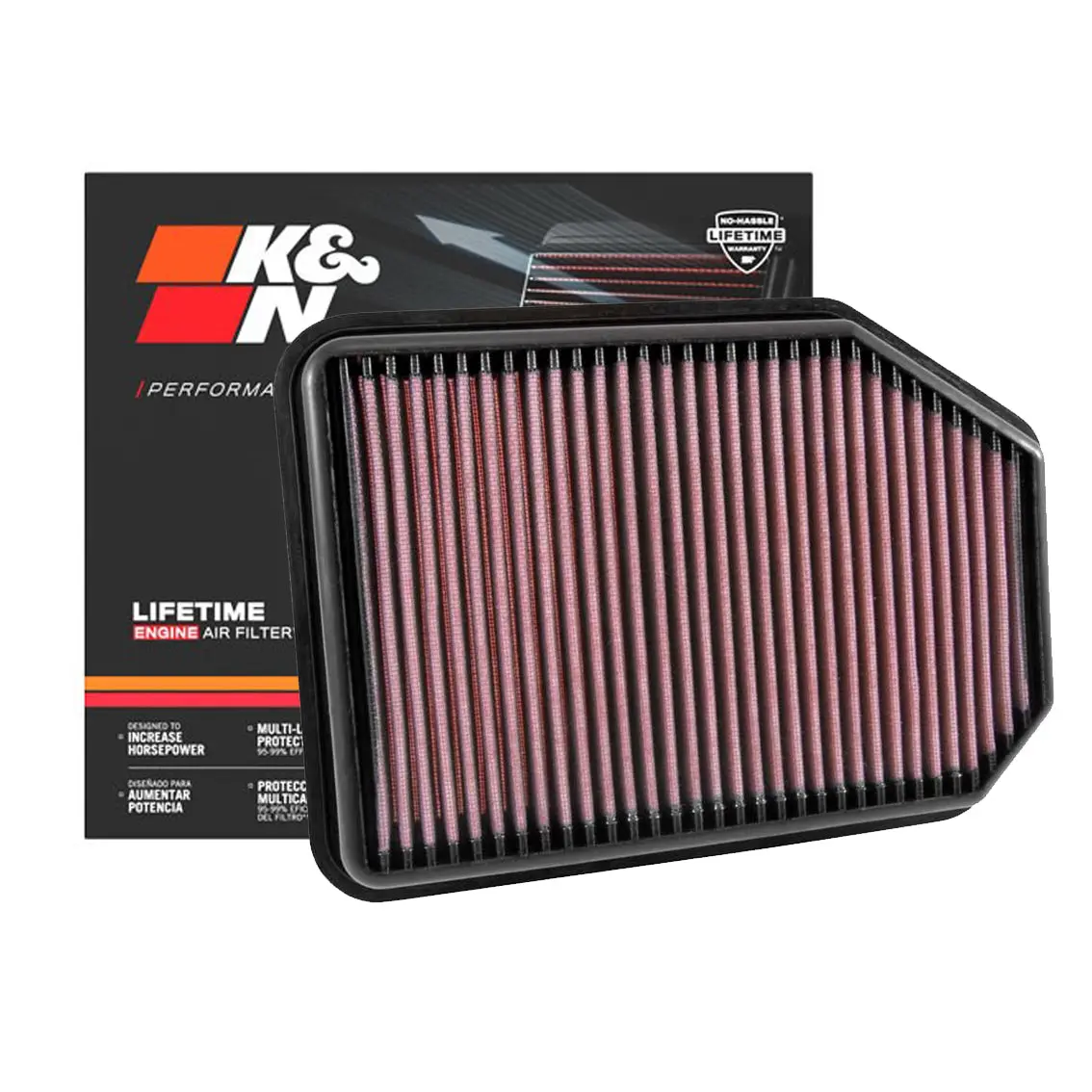 K&N Engine Air Filter Washable 33-5023 For Jeep Wrangler 2.8 Diesel 2007-2018, Rubicon Diesel 1