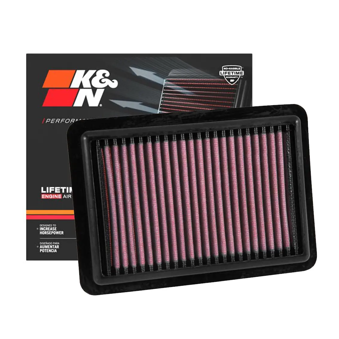 K&N Engine Air Filter Washable 33-5027 For Honda City, Jazz, Fit 2021-Up, Brv 2021-2023 1