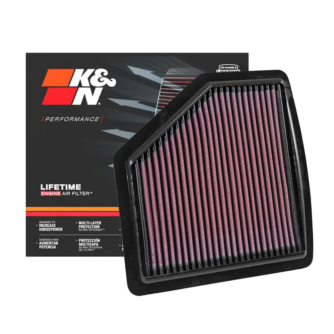 K&N Engine Air Filter Washable 33-5037 For Honda Hrv 1.8 2015-2018 1