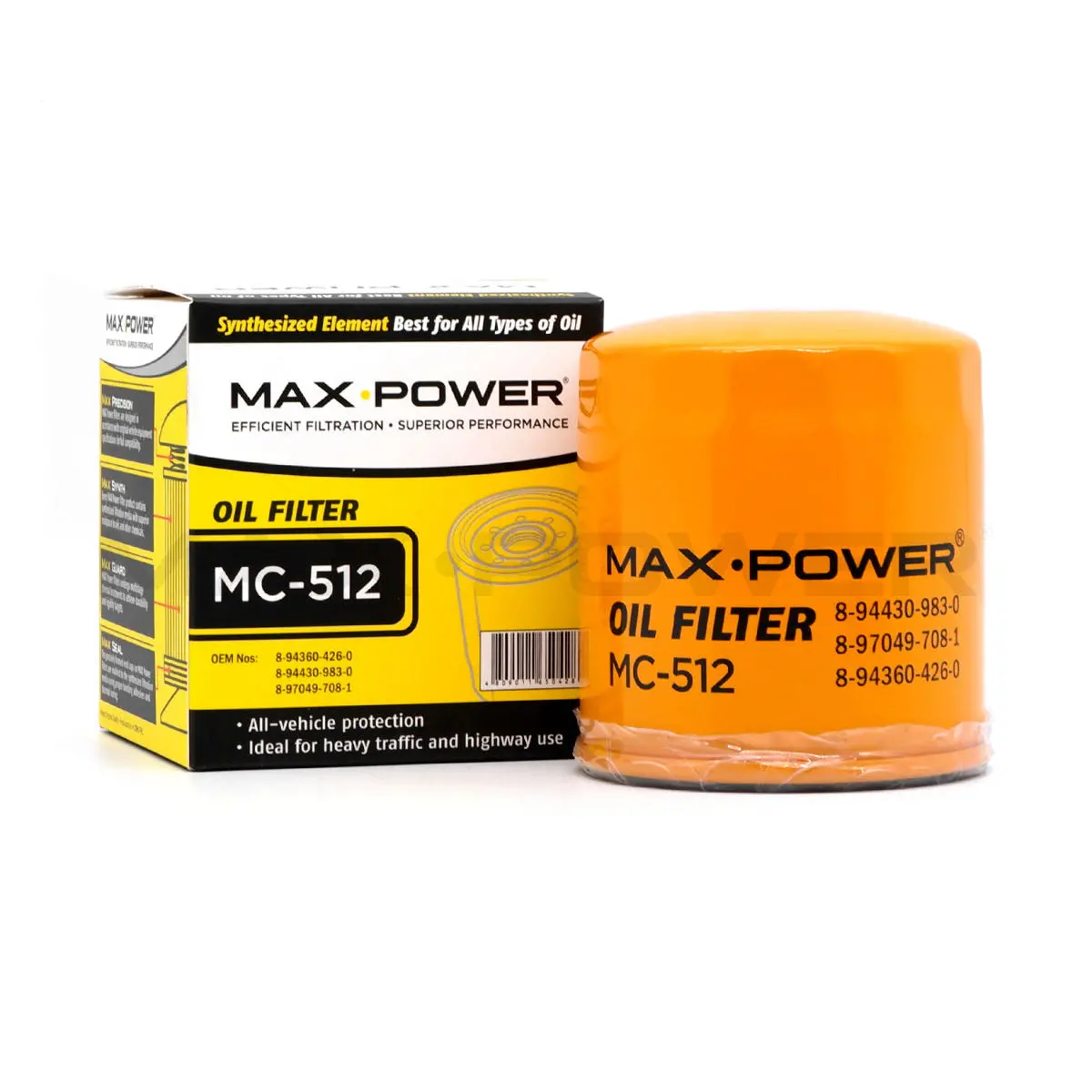 Max Power Oil Filter Mc-512 For Isuzu Elf Nhr 4Jb1, Hilander, Fuego Ls, Crosswind Mt 1