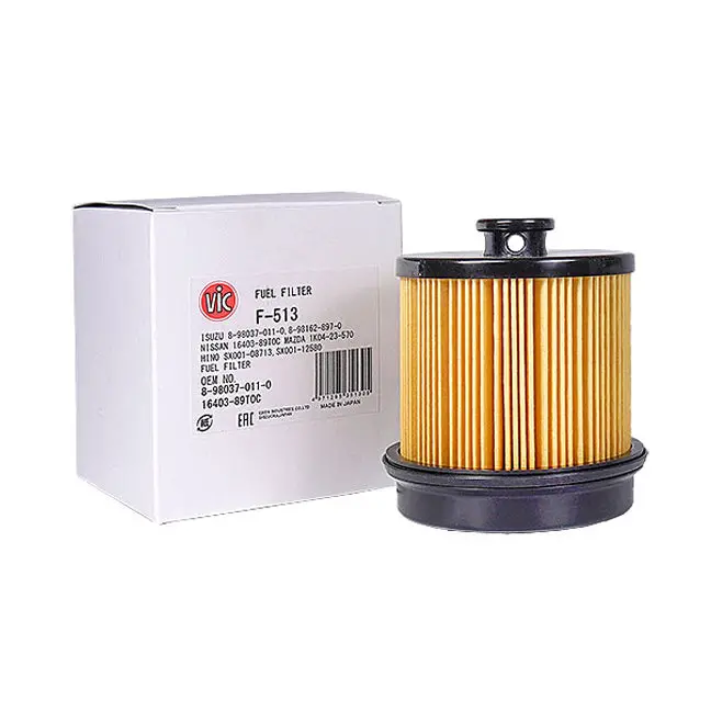 Vic Fuel Filter Element Type F-513 For Isuzu 4Hk1/6Hk1, Qkr77 E, Nlr77, Nlr85 E, Nmr85e, Npr 85 K 2018- 1