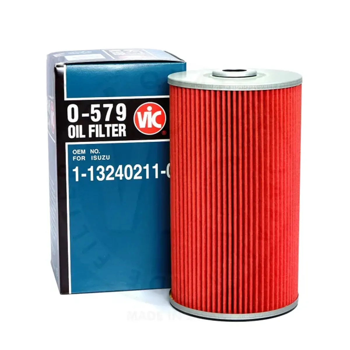 Vic Oil Filter Element Type O-579 For Isuzu Tractor Xz52 K 6Wg1-Tcr, Hino Truck, Bus Ef500- 1