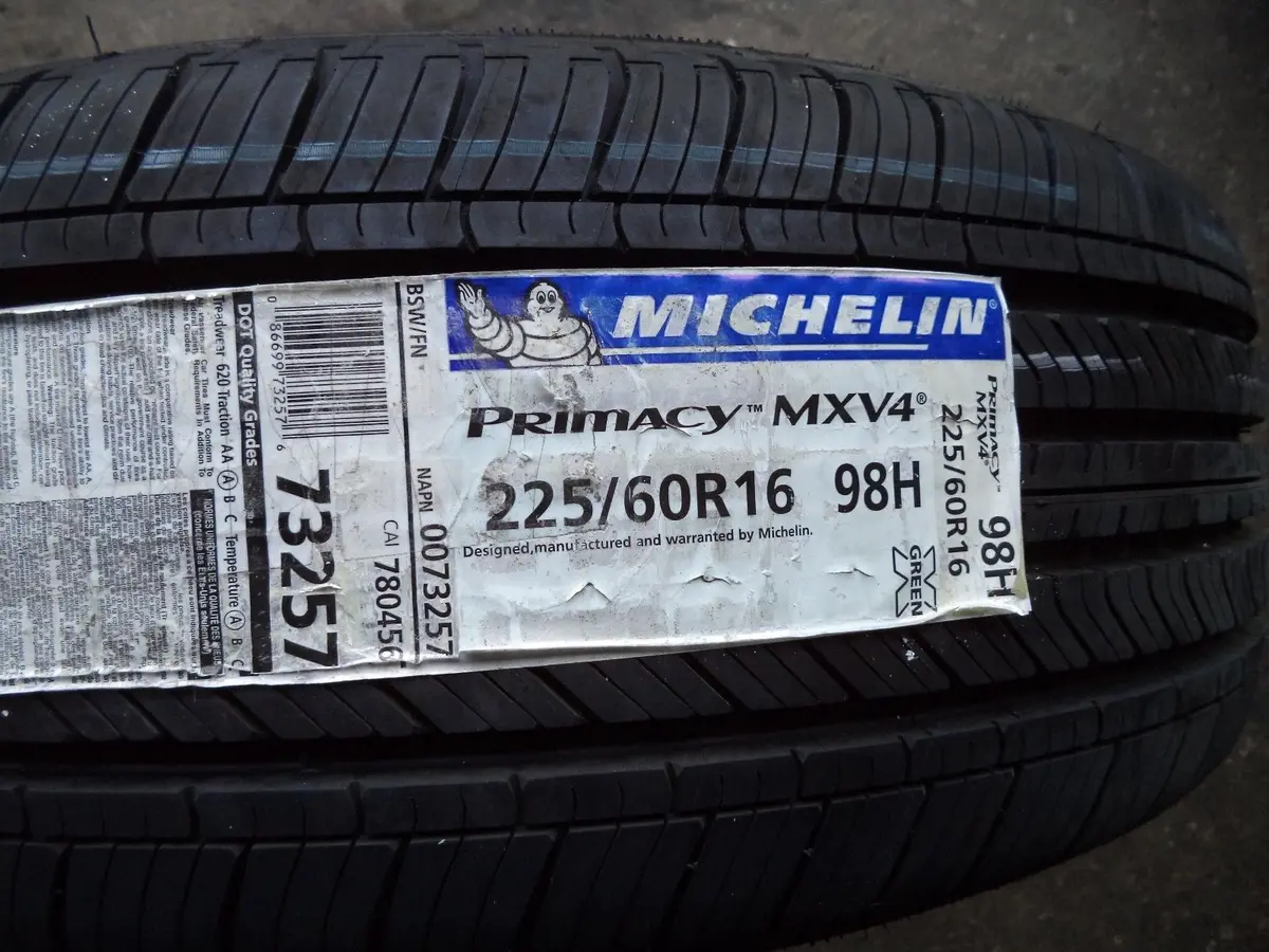 (4) Michelin Primacy Mxv4 225/60R16 New Tires 1