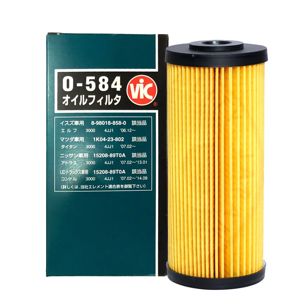 Vic Oil Filter Element Type O-584 For Isuzu Elf 4Jj1-T, Mazda Titan 1