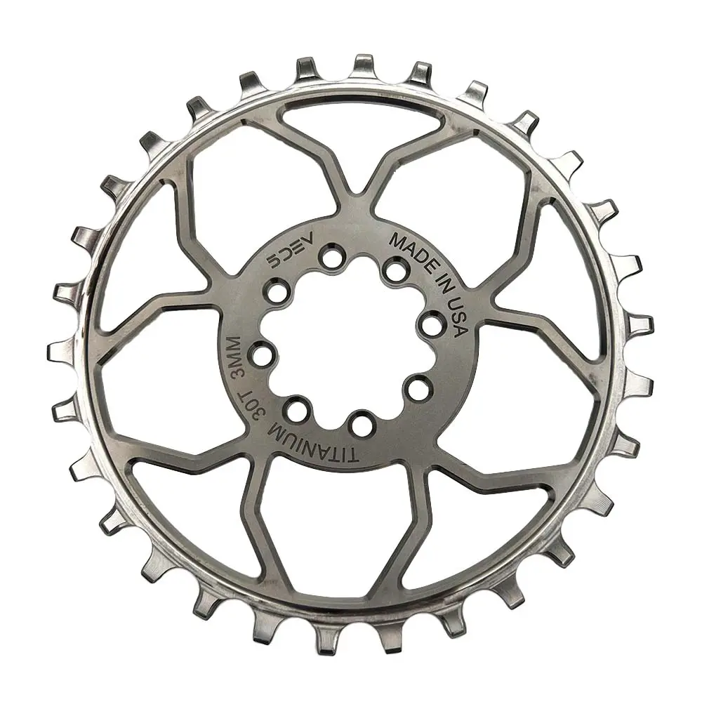 5Dev 8 Bolt Titanium Chainring Sram T-Type (Boost) 2
