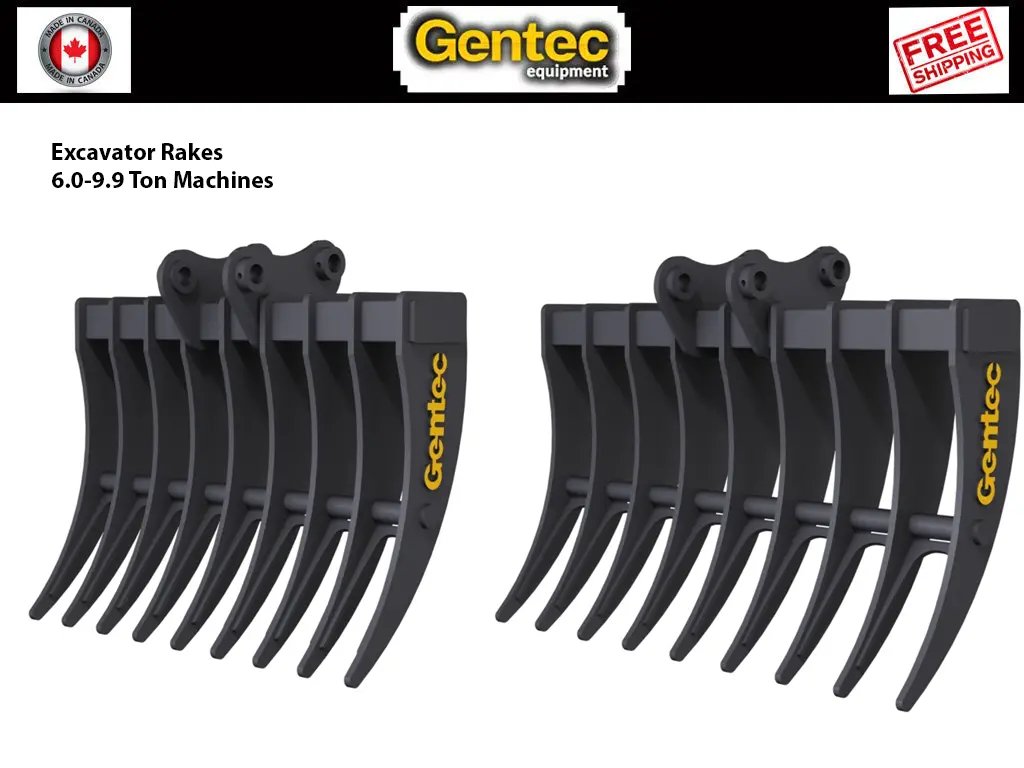 Gentec Rakes For 6.0-9.9 Ton Excavators 1