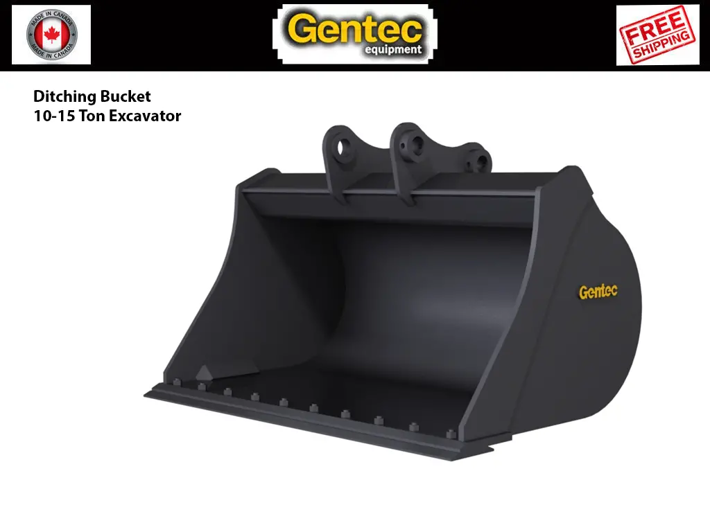 Gentec 60" Ditching Bucket For 10-15 Ton Excavator 1