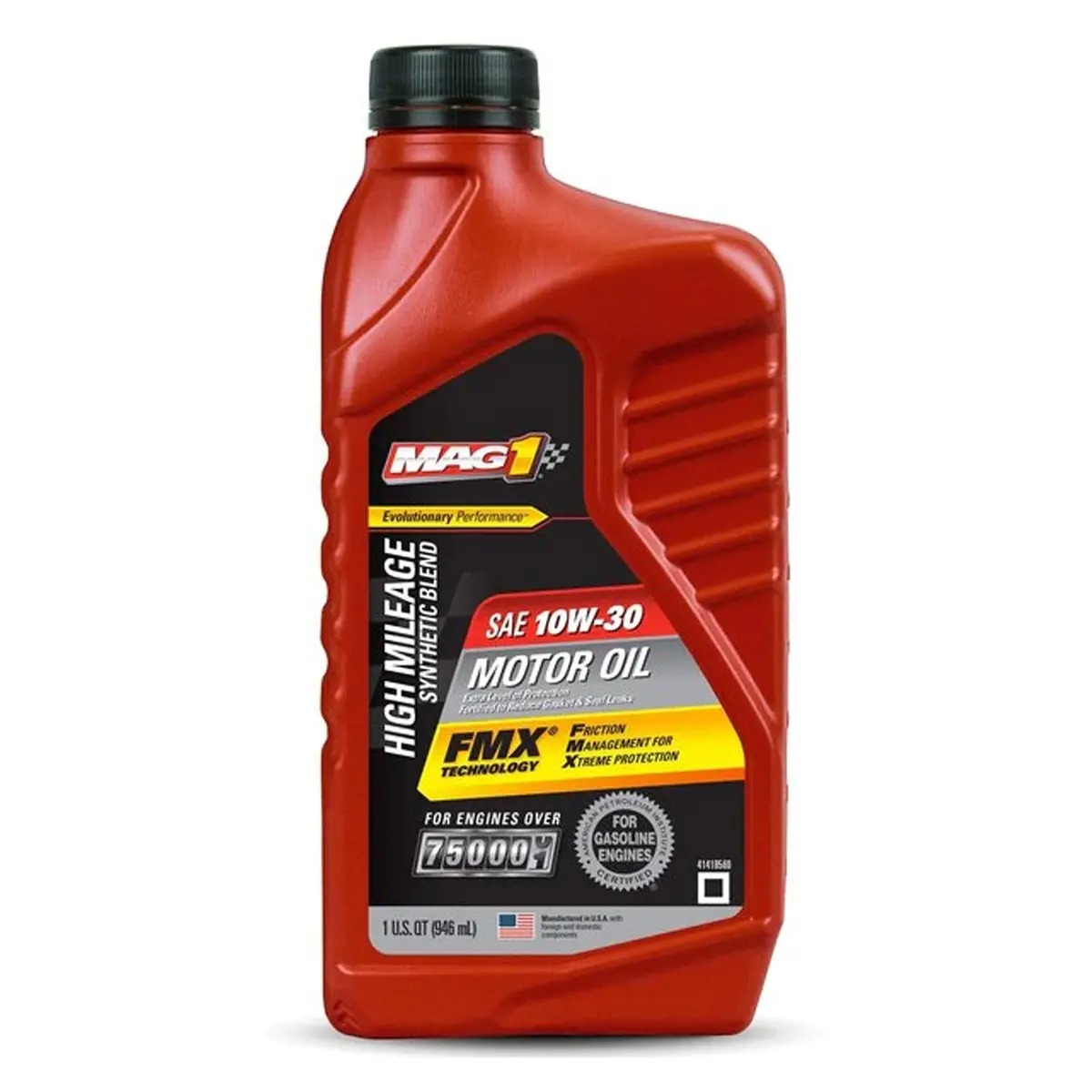 Mag1 10W30 Api Sp Gf-6A Synthetic Blend High Mileage 1Qt 1