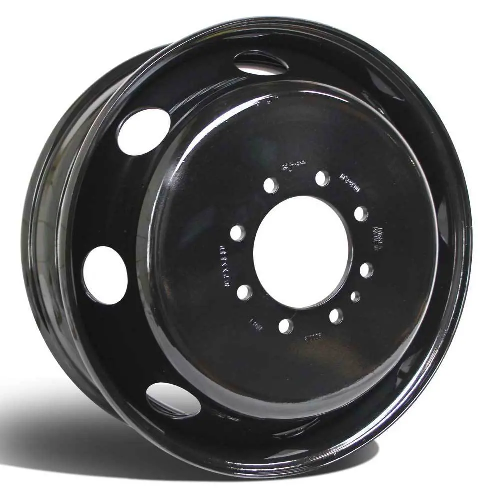 19.5X6.00 8X6.5" Black Steel Dual Wheel (Ford F350 1984-1997) 1