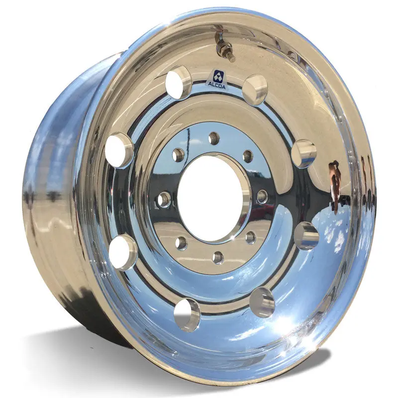 17.5X6.75 Alcoa 8X6.5 Hub Pilot Mirror Polish Single Trailer Wheel 1