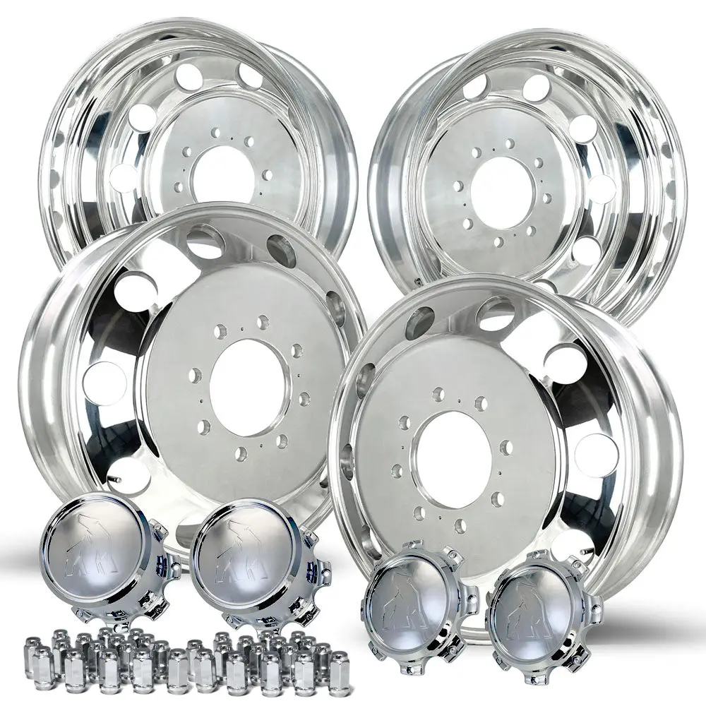 22.5 Aluminum Mirror Polished Chevy/Gmc 3500 Wheel Kit (8X210mm) 1